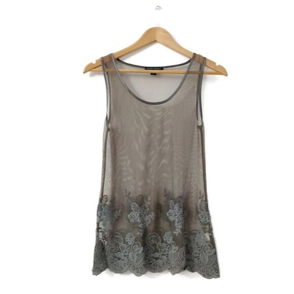 Banana Republic Tops - Banana Republic Petite Slate Gray Mesh, size XS